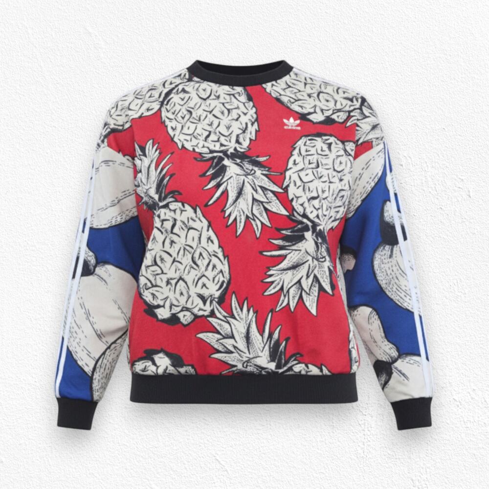 adidas Originals Pineapple Print Archive Graphic Sweatshirt Size Small